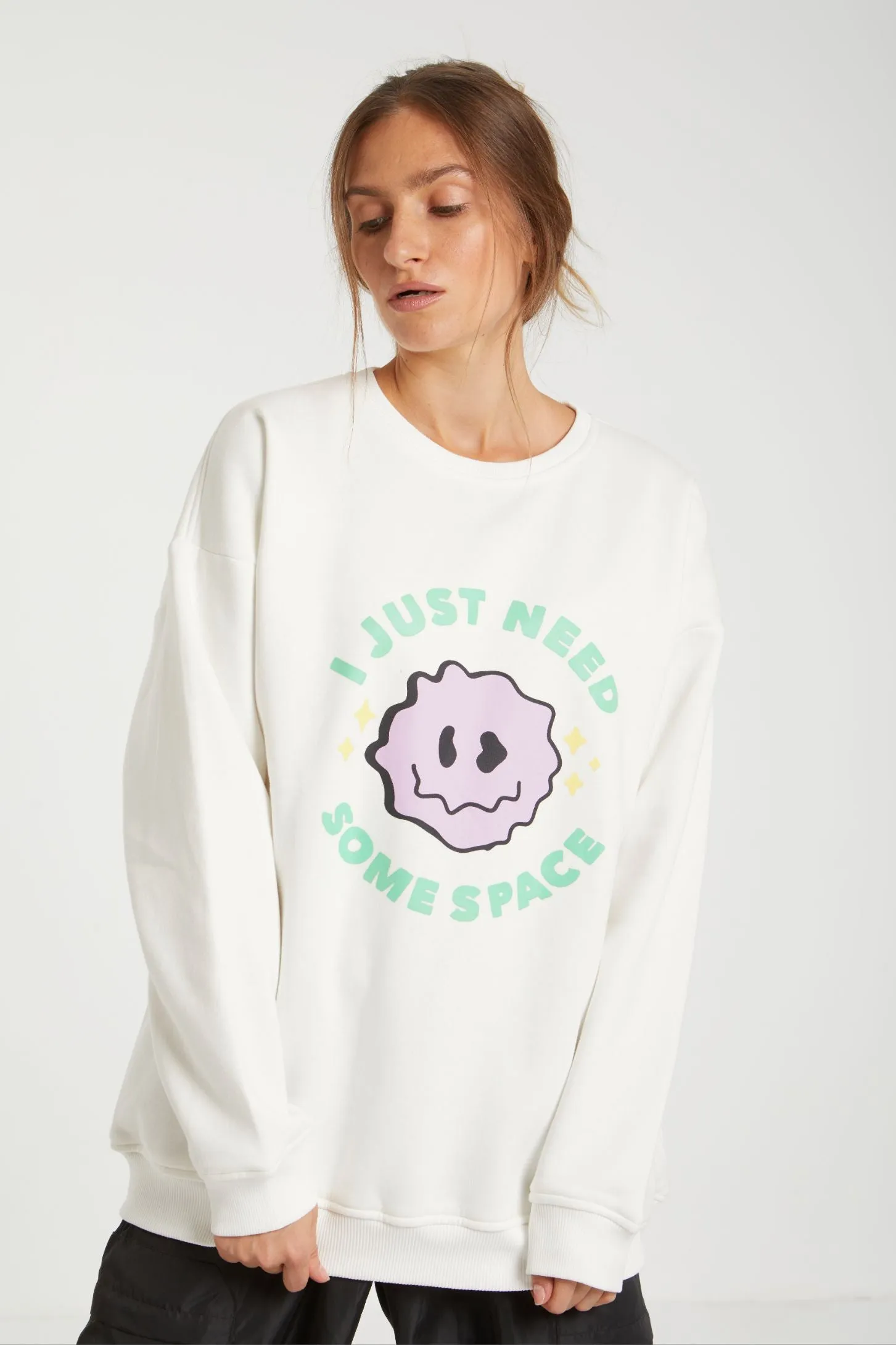 I JUST NEED SOME SPACE CREW NECK SWEATSHIRT