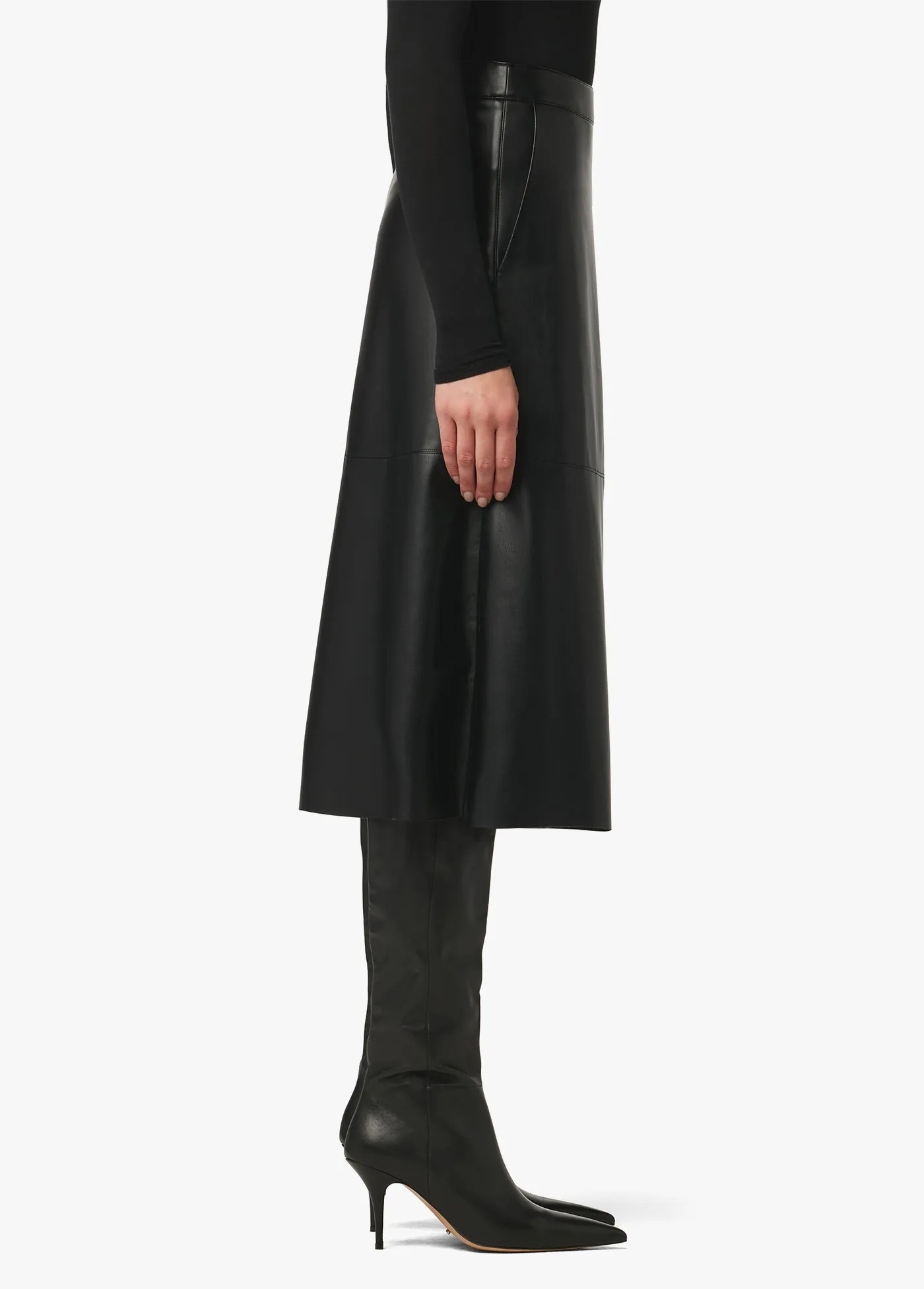 LORI VEGAN LEATHER SKIRT