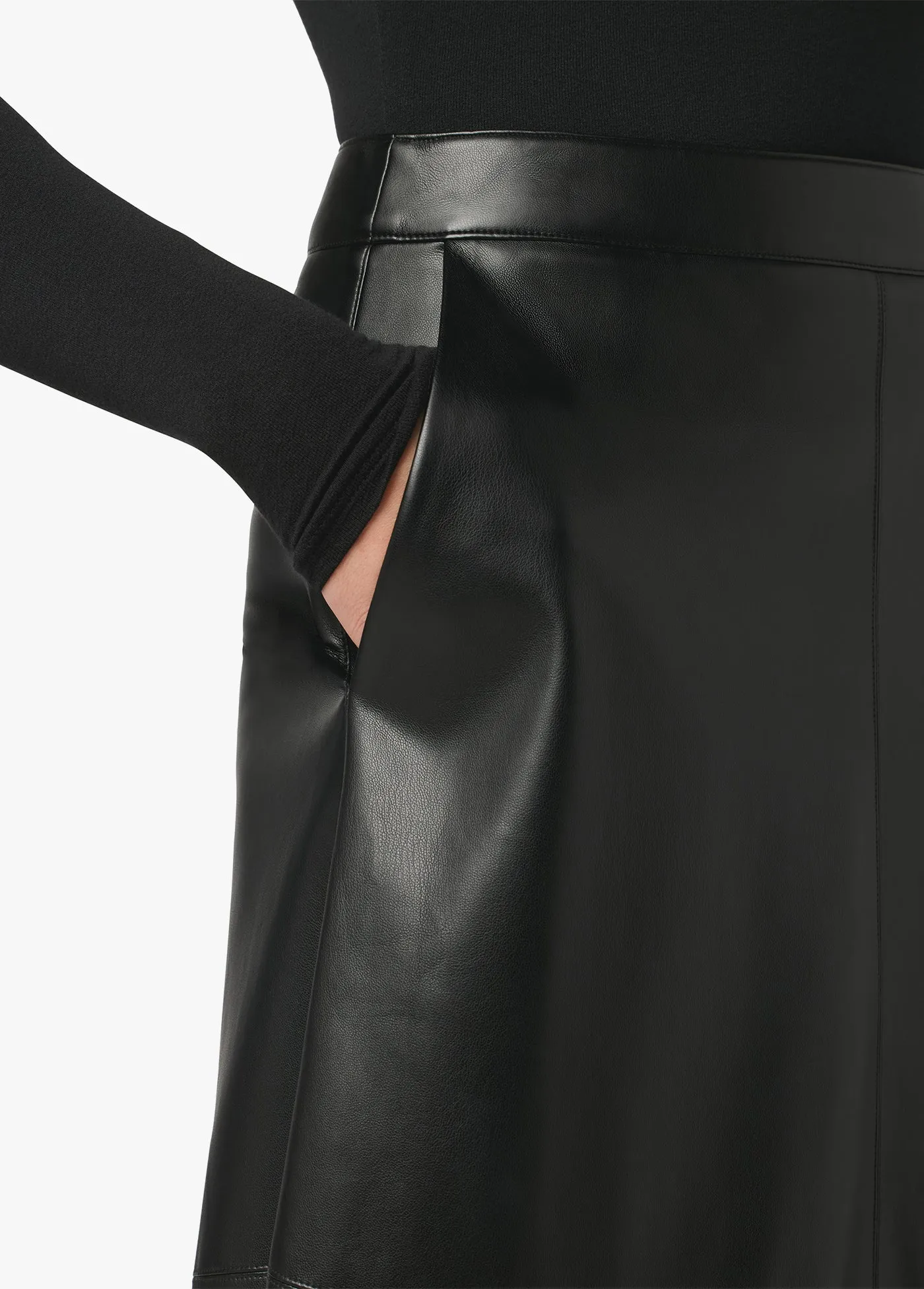 LORI VEGAN LEATHER SKIRT