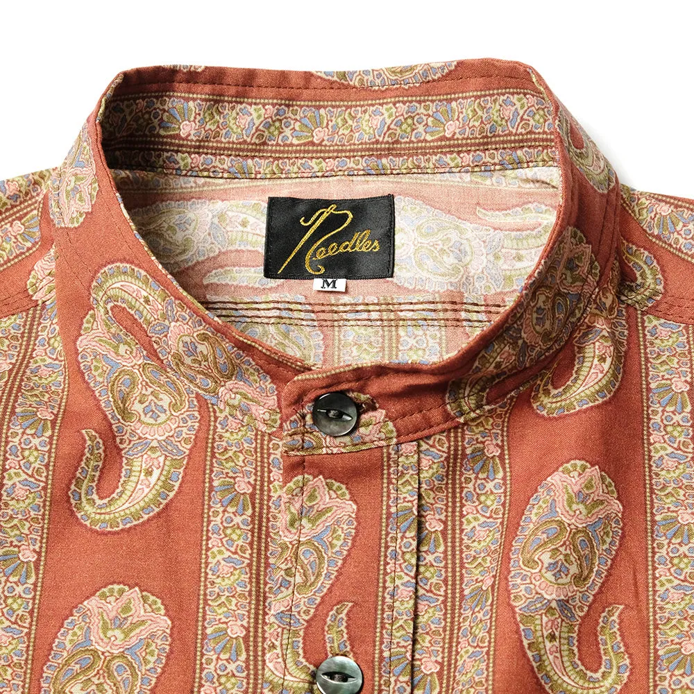 Needles  - Band Collar Work Shirt - R/C Lawn Cloth - Paisley Printed - OT208