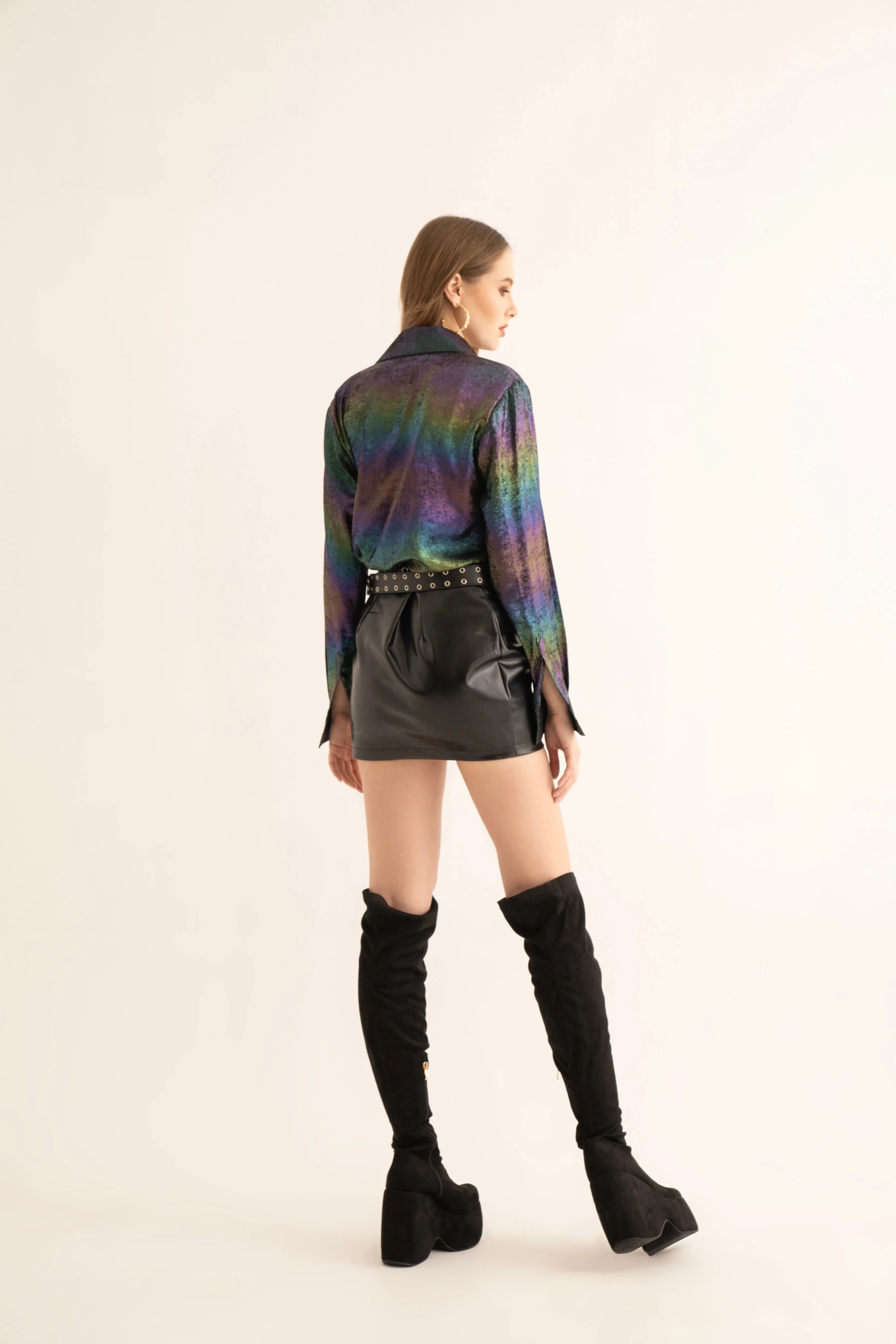 Nightfall Shimmer Oversized Shirt