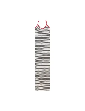 NPS Strap Dress NPS Stripe, NPS Ecru/Black/Red