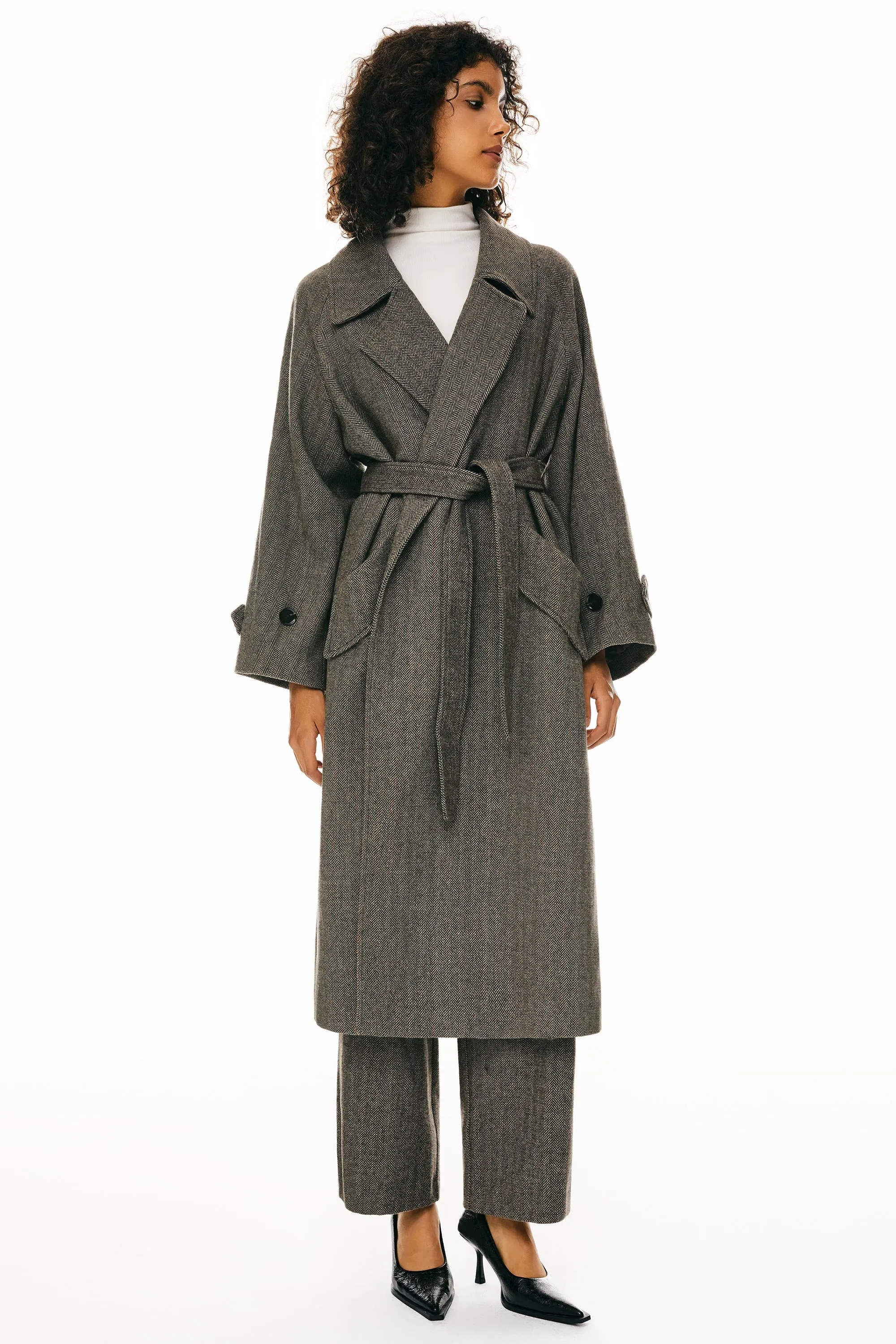 Oversized Long Pea Coat