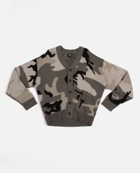 Patta Woodland Camo Knitted Cardigan (Multi/Woodland Camo)