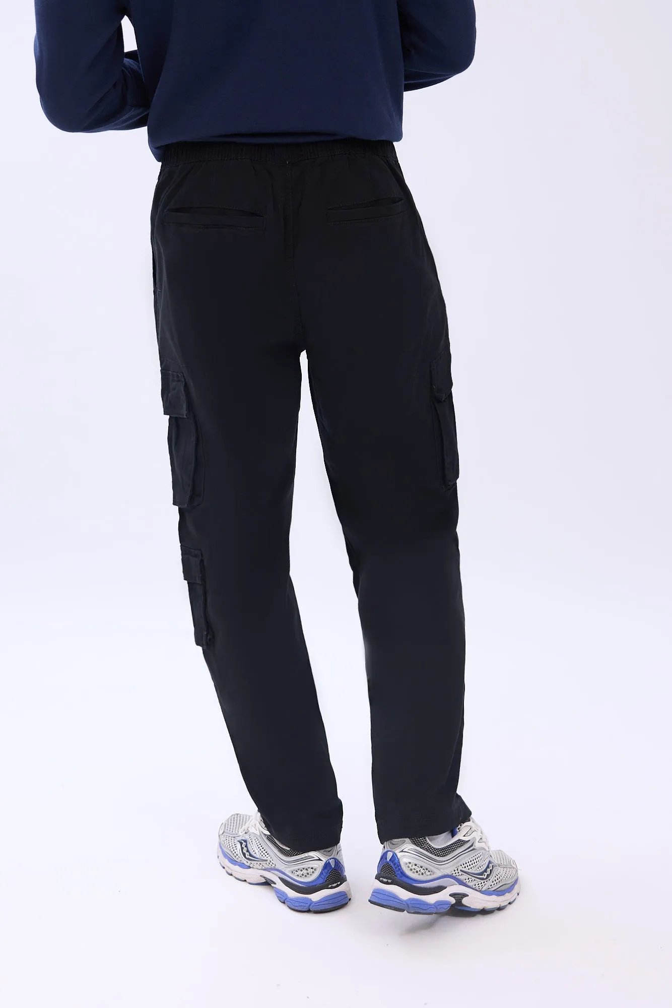 Relaxed Cargo Twill Pants