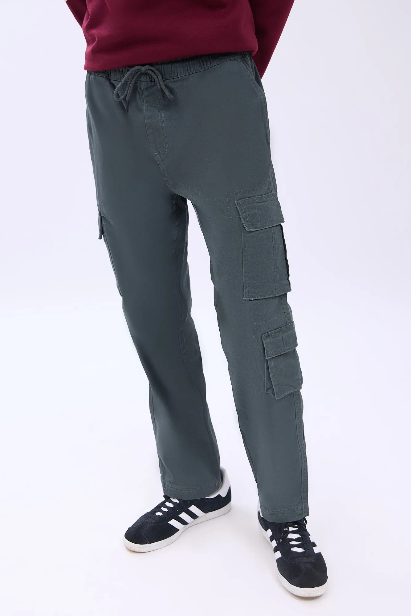 Relaxed Cargo Twill Pants