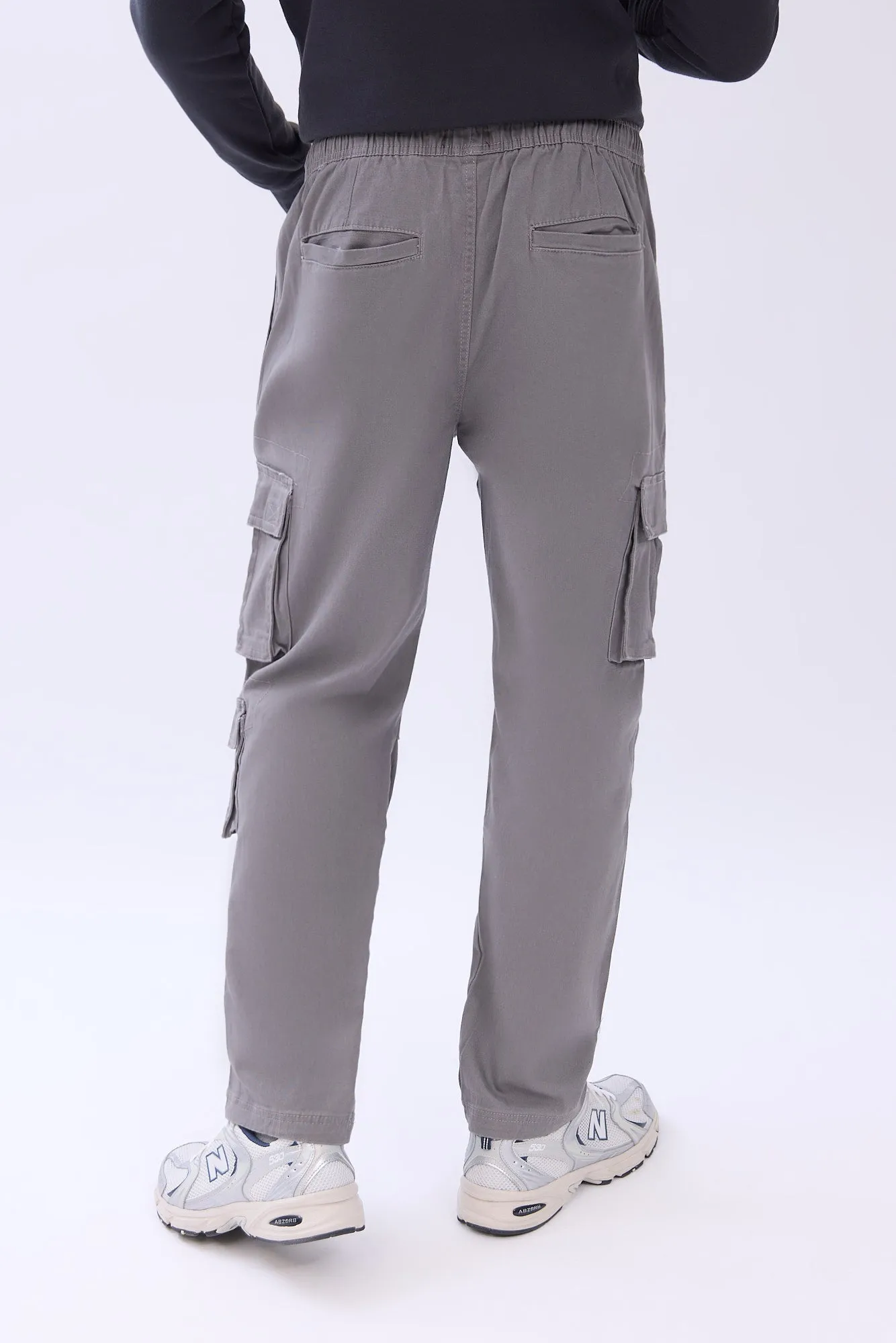 Relaxed Cargo Twill Pants