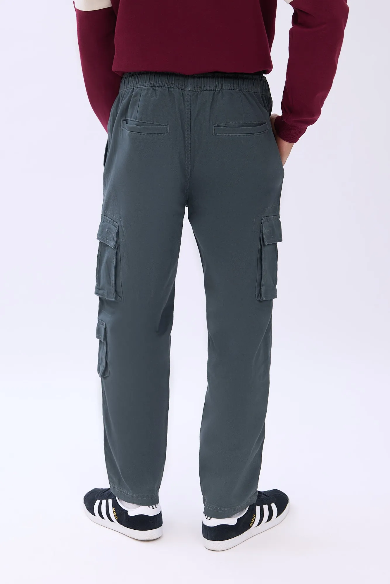 Relaxed Cargo Twill Pants