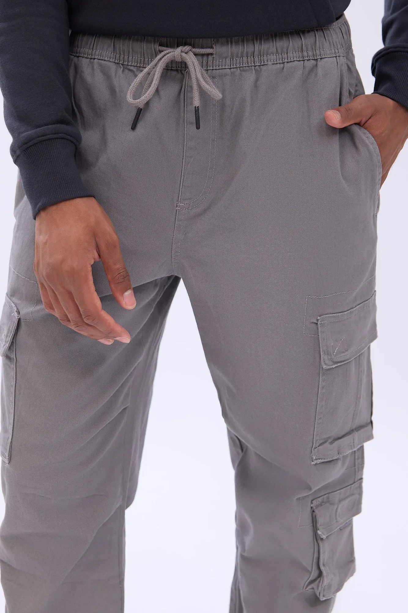 Relaxed Cargo Twill Pants