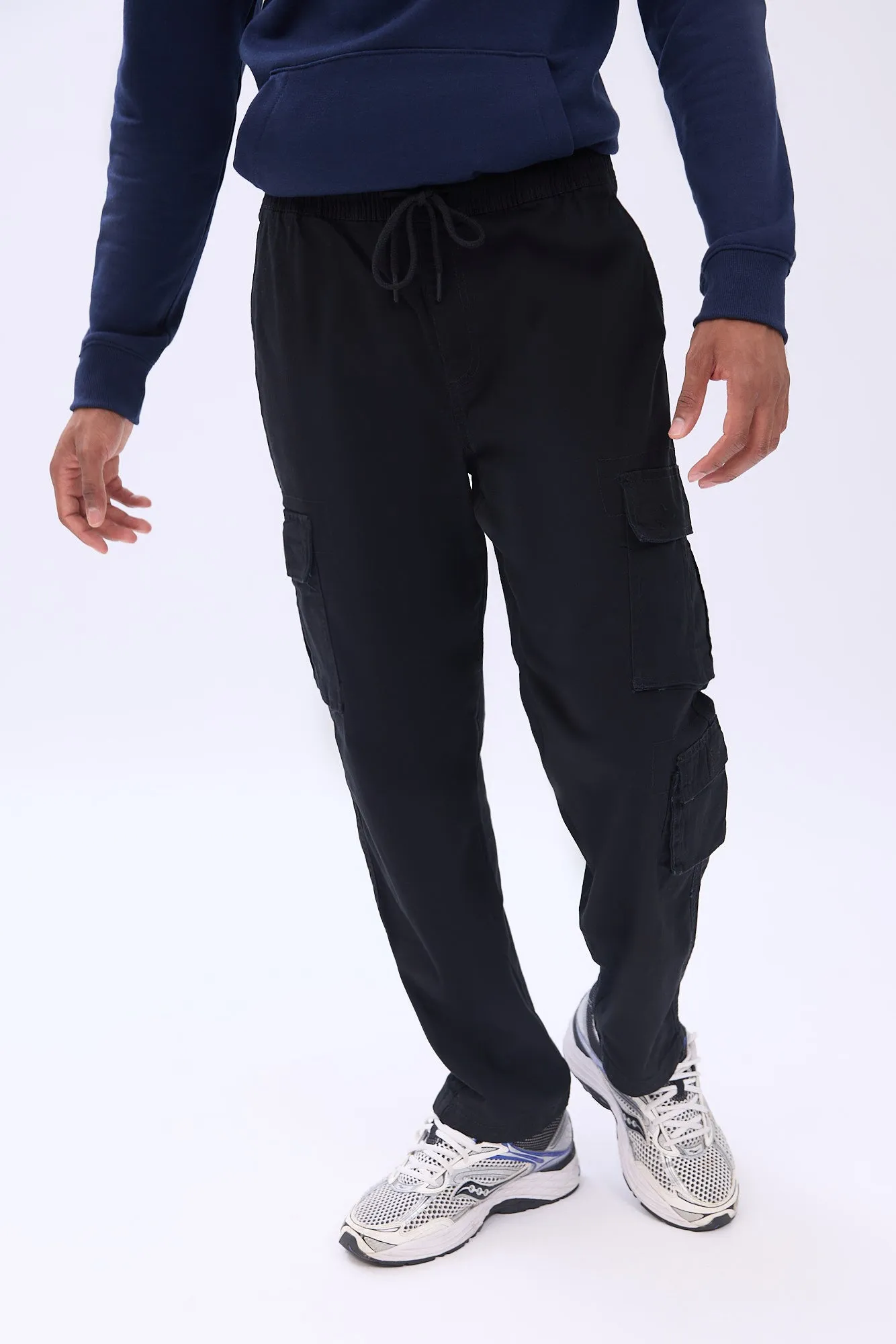 Relaxed Cargo Twill Pants