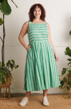 Suki Beachcomber Stripe Green Dress