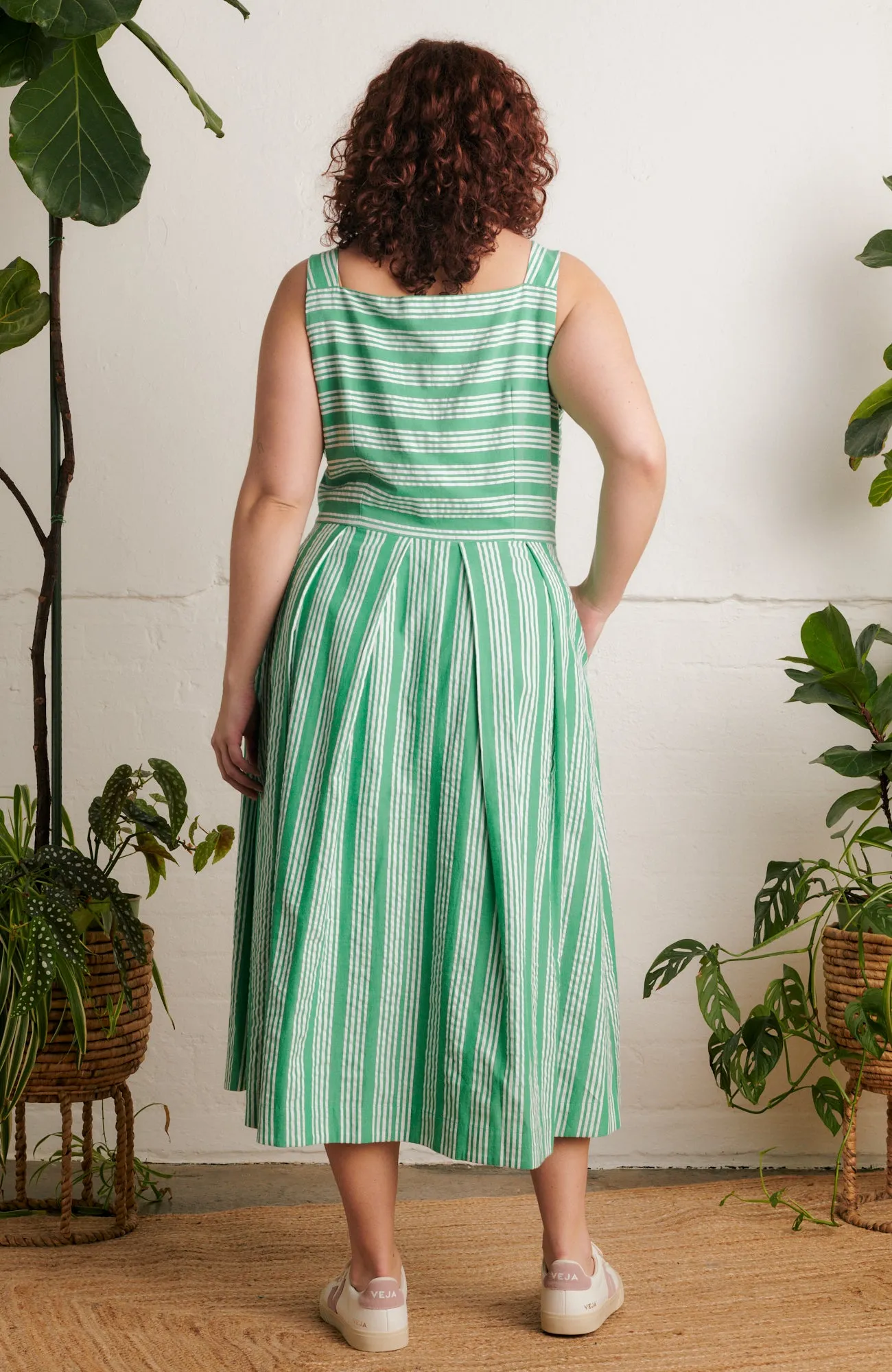 Suki Beachcomber Stripe Green Dress