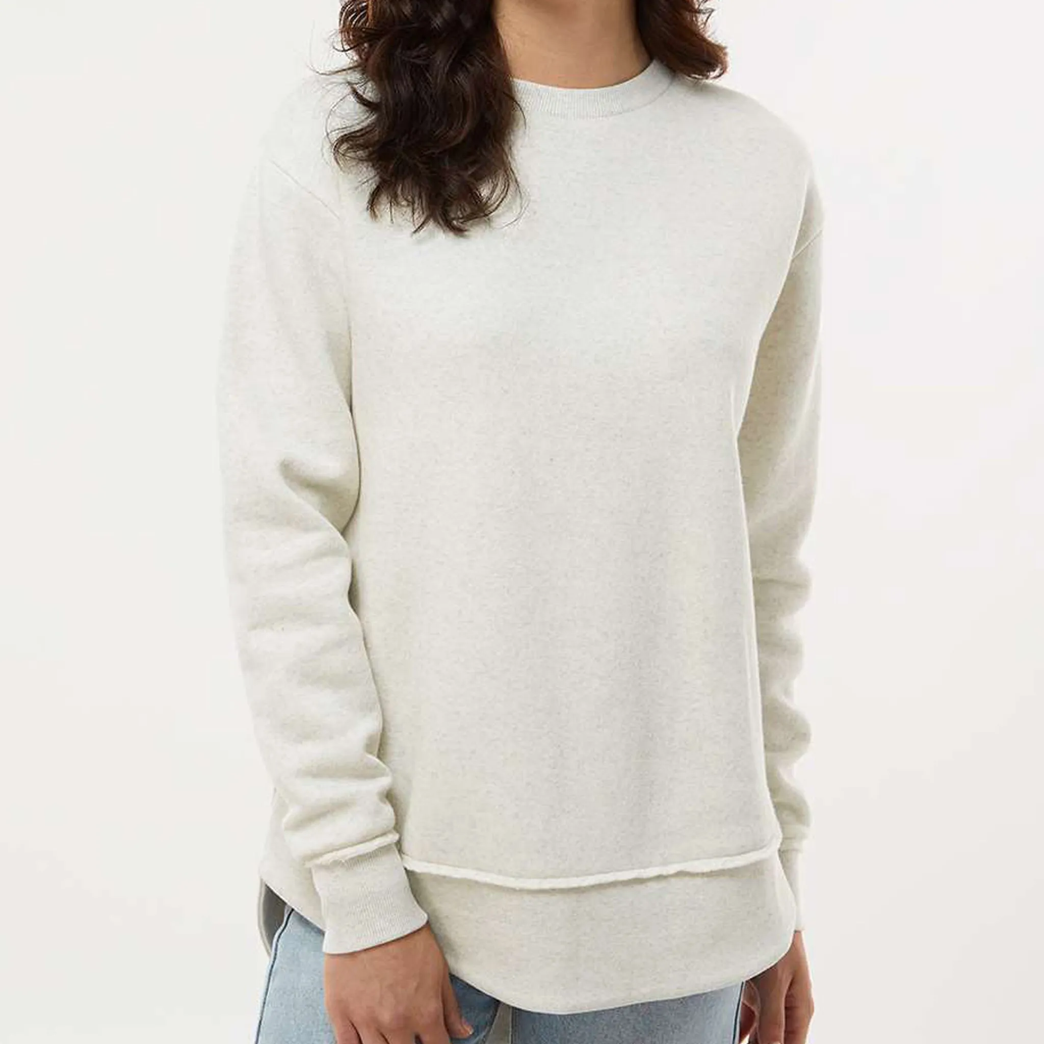 Sweatshirt - Crew Neck - Natural Heather - Embroidered Assumption